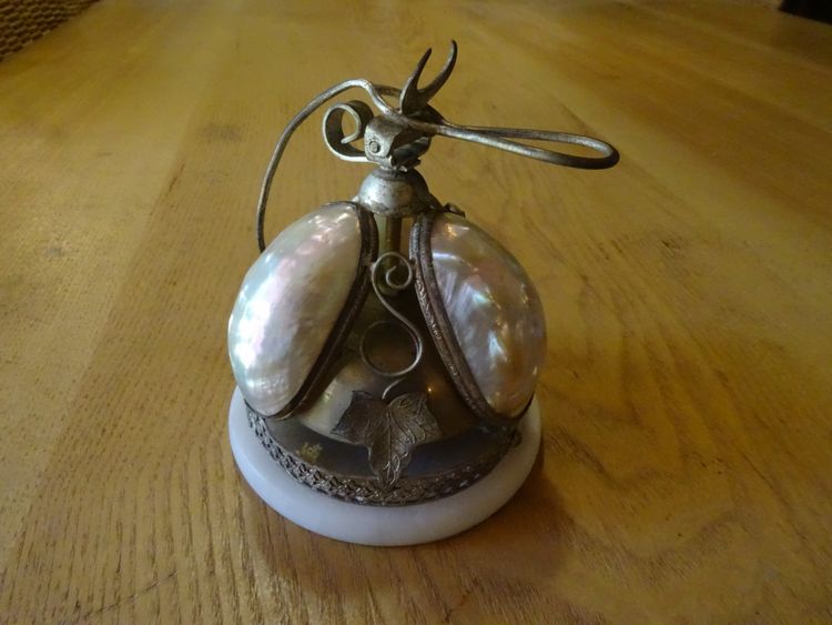 Napoleon III Table Bell in Mother-of-Pearl and Brass