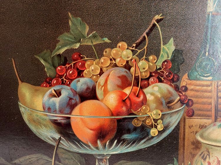 Chromolithography. Still life with fruit, after Falchetti