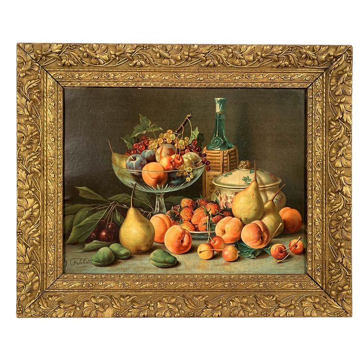 Chromolithography. Still life with fruit, after Falchetti