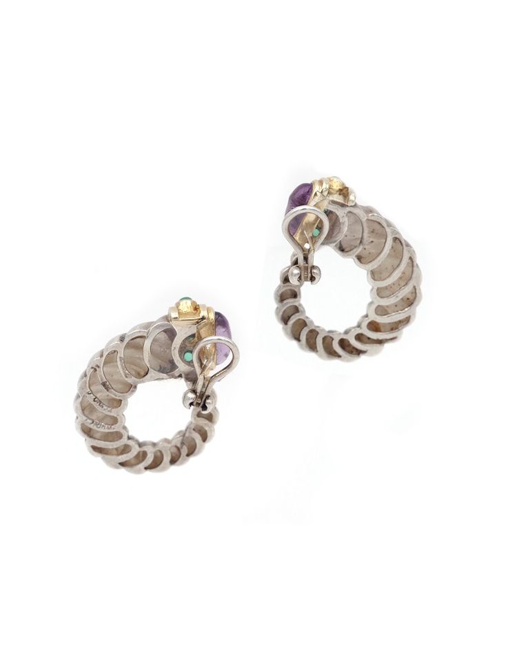 Orecchini David Yurman Renaissance in oro e argento 14k, orecchini in argento