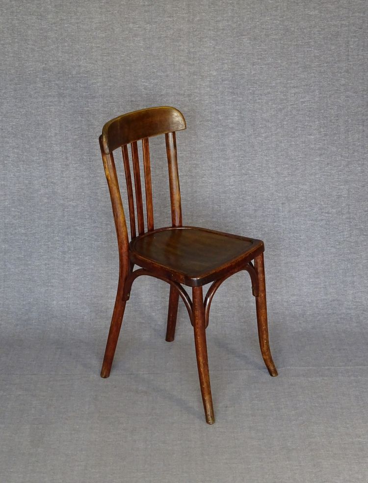 Set di 3 sedie da bistrot Baumann n. 188 del 1930, seduta in legno, Thonet n.