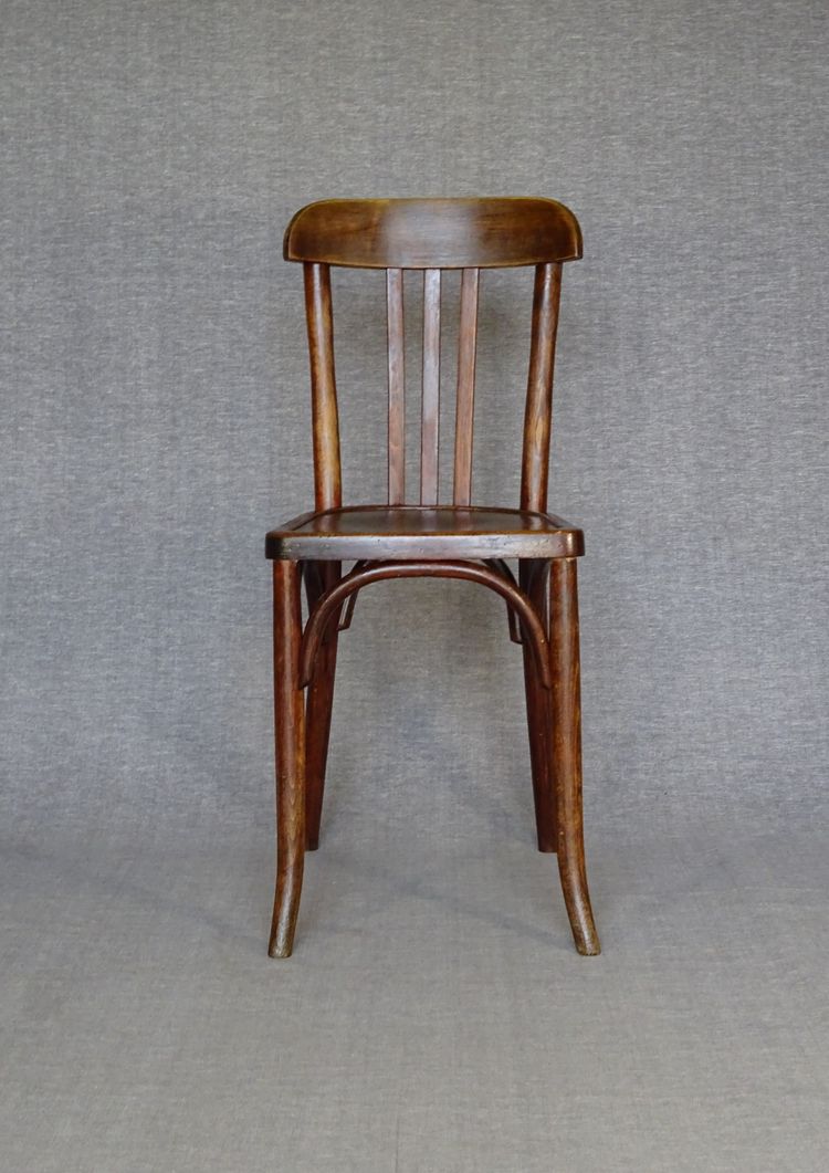Set di 3 sedie da bistrot Baumann n. 188 del 1930, seduta in legno, Thonet n.