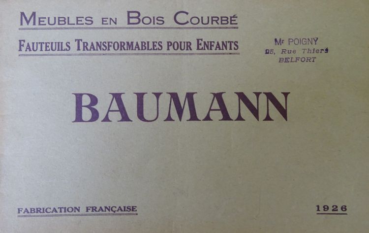 2 chaises Baumann N°68 de 1930 assise bois, no Thonet