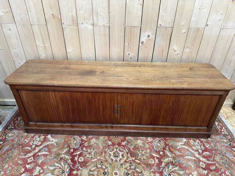 Vorhangbuffetschrank mit massivem Eichengewinde 1950