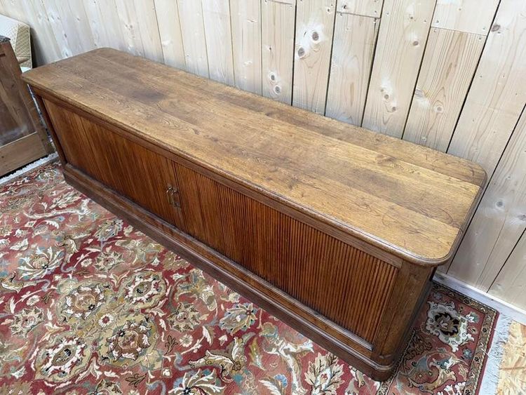 Vorhangbuffetschrank mit massivem Eichengewinde 1950