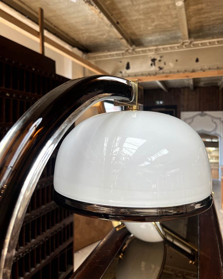 Italian desk lamp with sconce by Venini