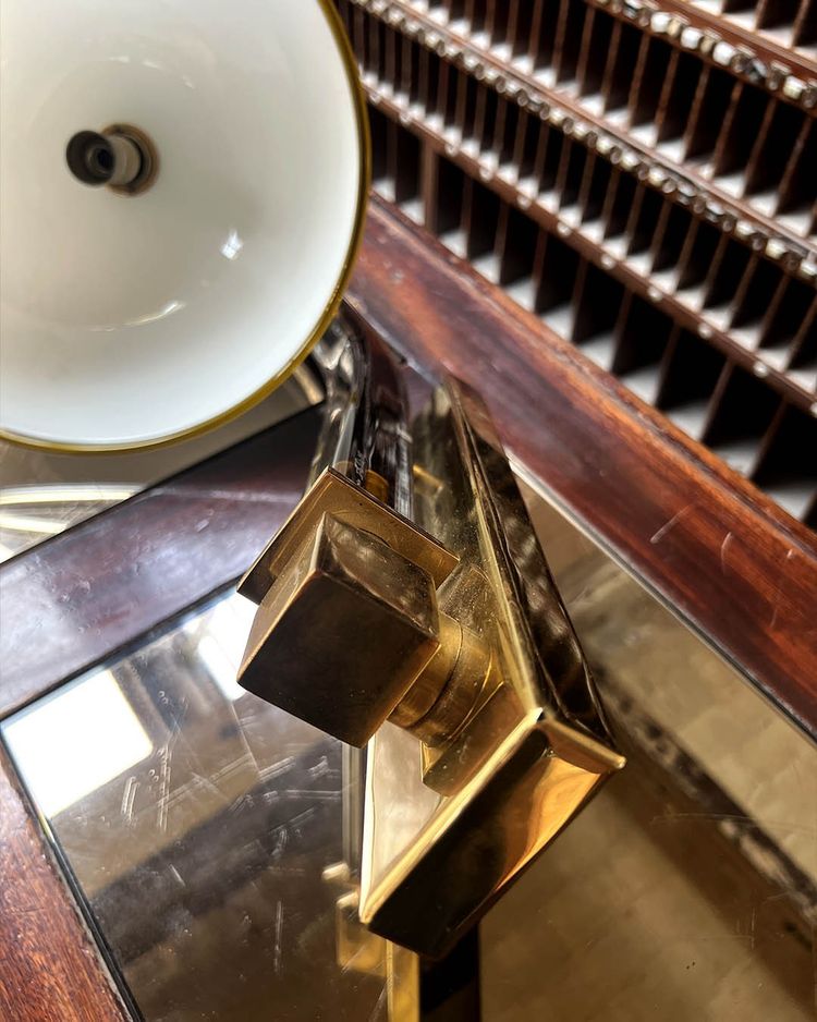 Italian desk lamp with sconce by Venini