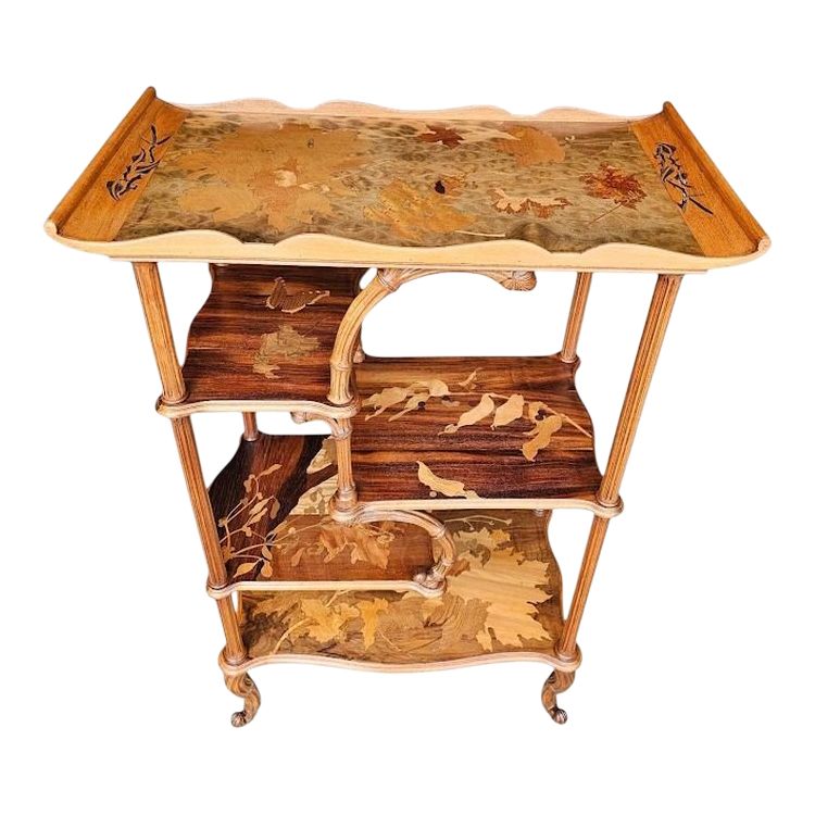 Emile Gallé Art Nouveau shelf