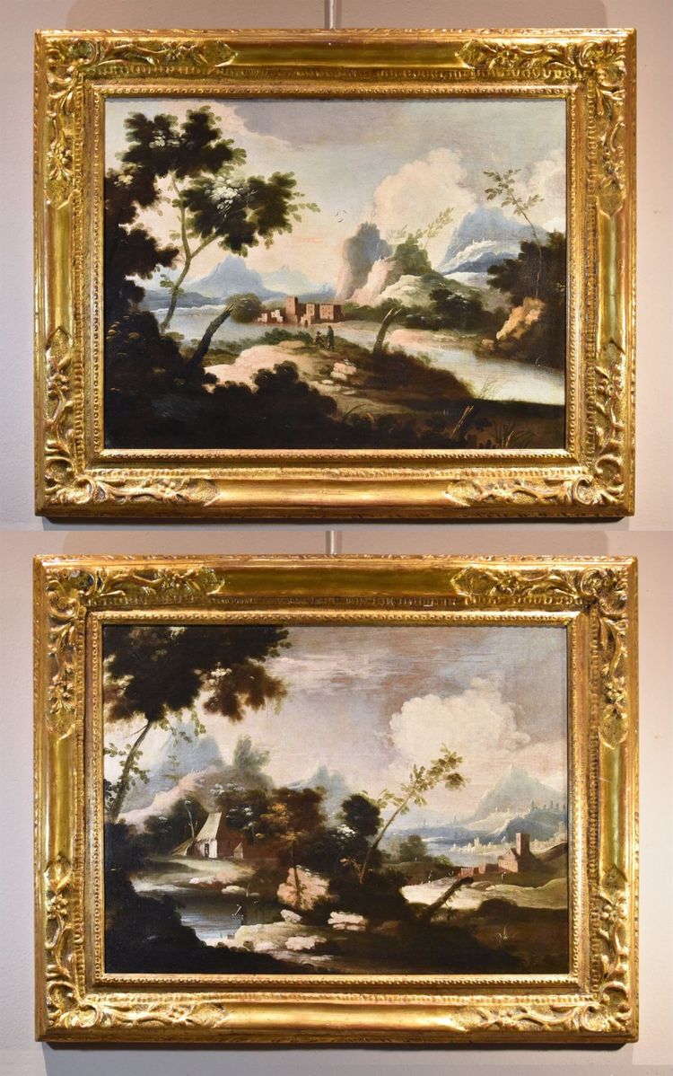 Arcadian Landscapes With Figures, Circle Of Marco Ricci (1676 – 1730)