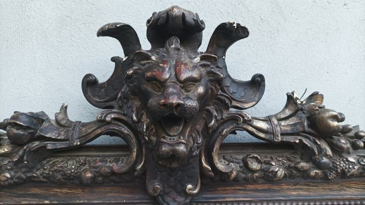 Specchio a frontone d'epoca Napoleone III