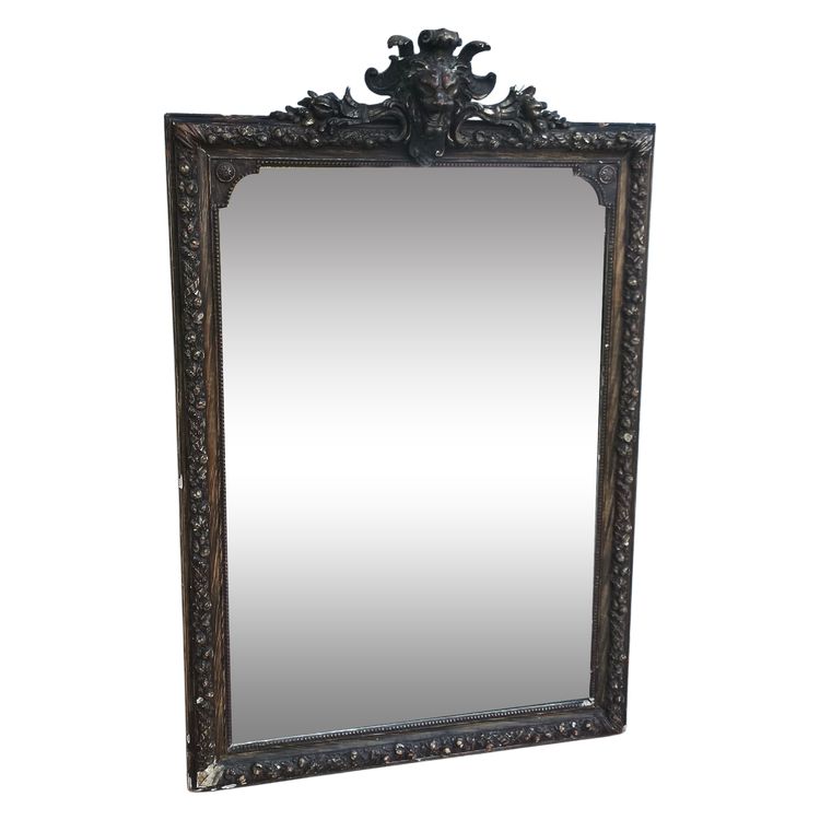 Specchio a frontone d'epoca Napoleone III