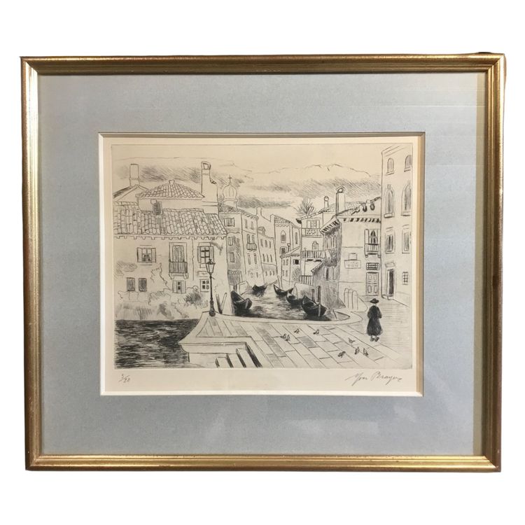 Lithografie Venedig von Yves Brayer