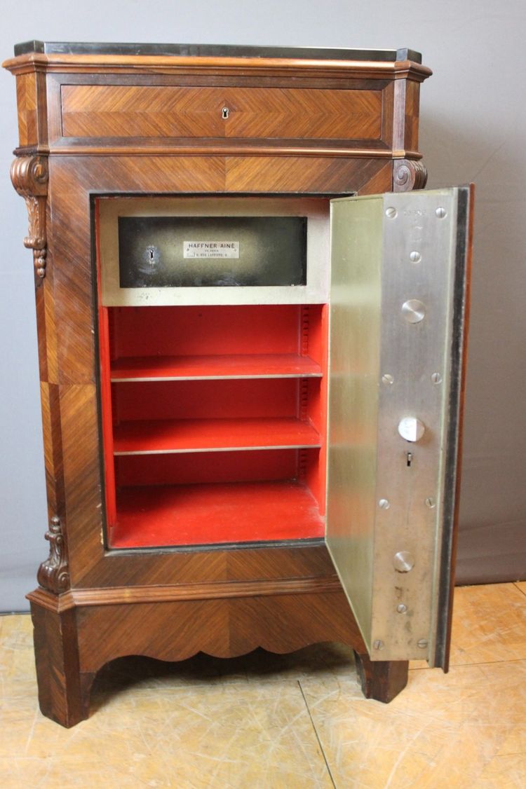 Napoleon III safe in a 19th century rosewood cabinet