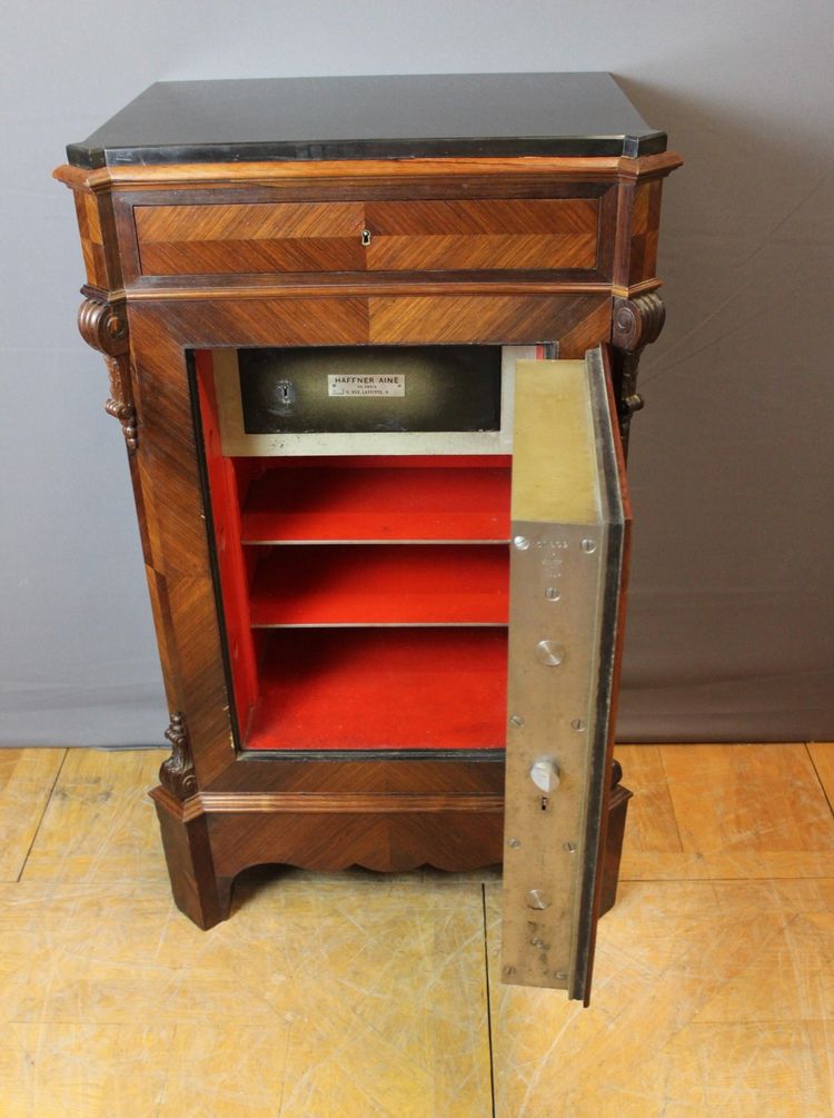 Napoleon III safe in a 19th century rosewood cabinet