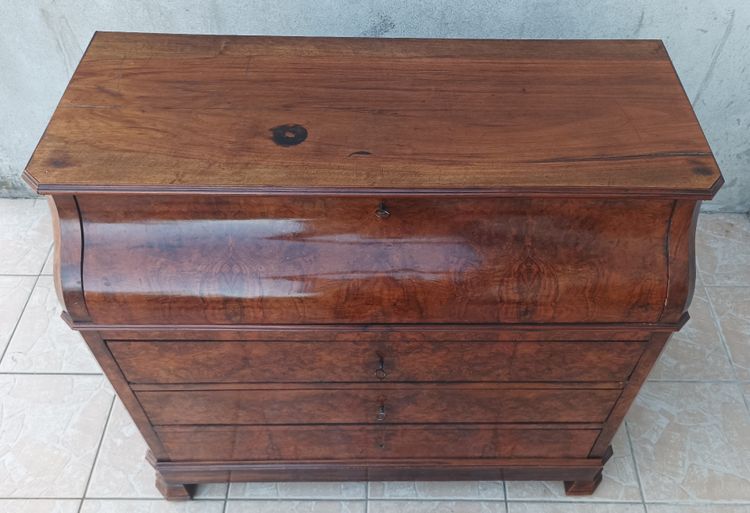 Commode secrétaire Louis Philippe en noyer