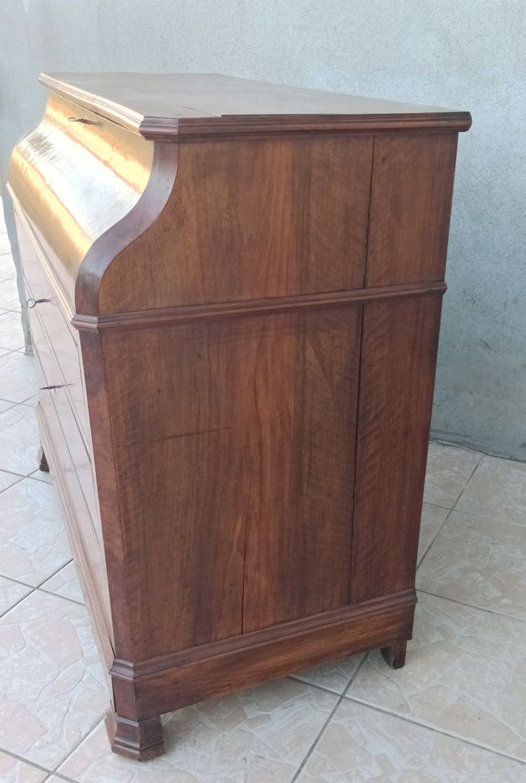Commode secrétaire Louis Philippe en noyer