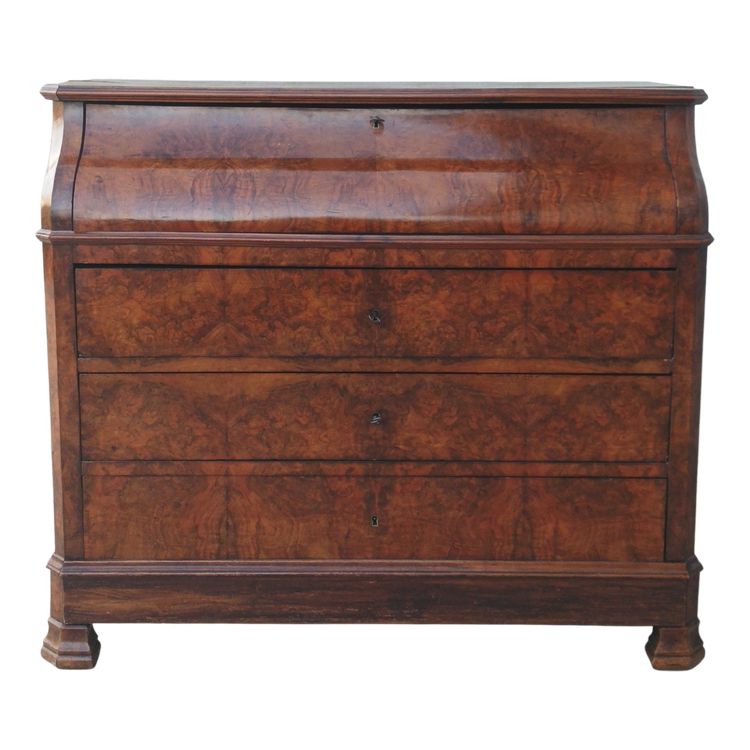 Commode secrétaire Louis Philippe en noyer