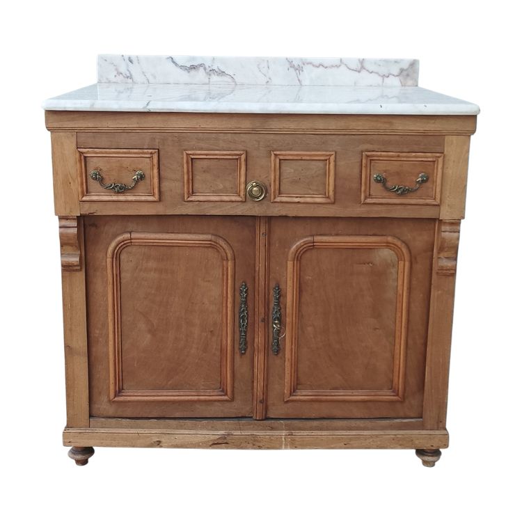Walnut vanity unit