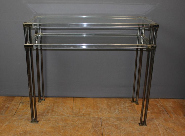 Plexiglas and glass console circa 1970