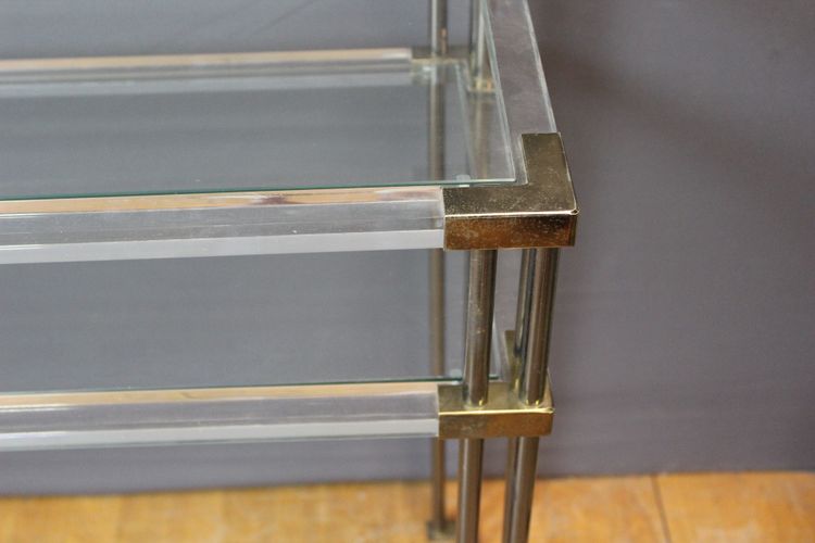 Plexiglas and glass console circa 1970