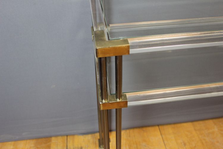 Plexiglas and glass console circa 1970