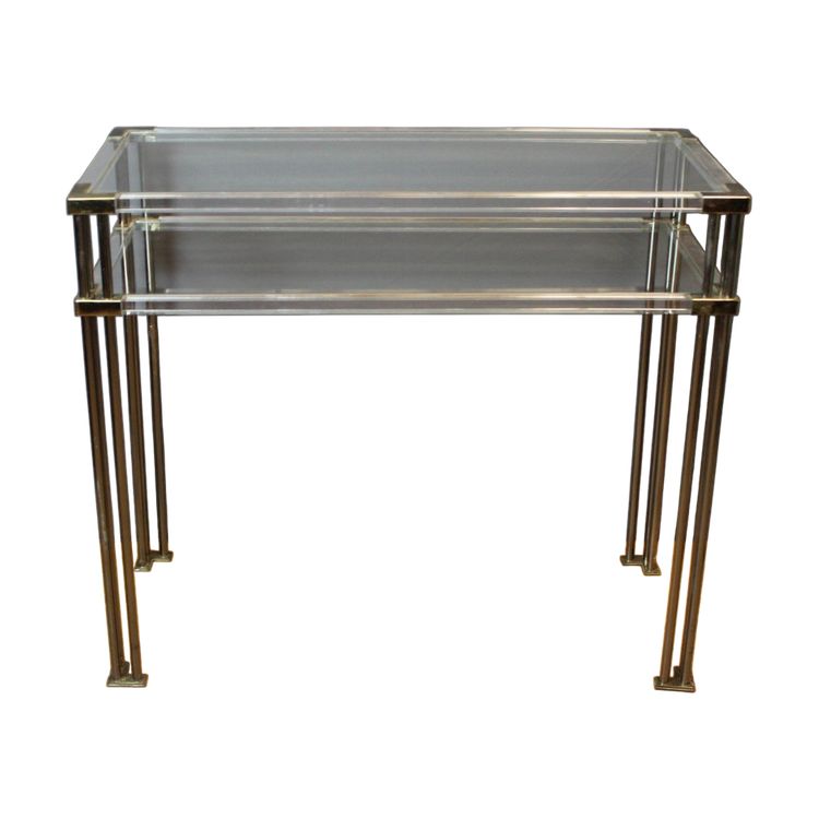 Plexiglas and glass console circa 1970