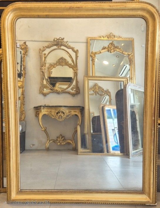 Spiegel Louis Philippe Vergoldung Blattgold