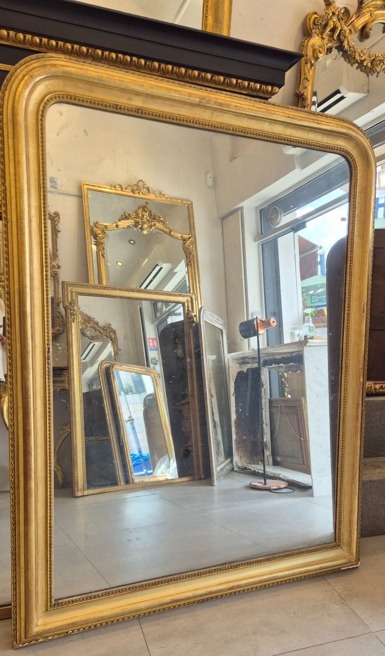 Spiegel Louis Philippe Vergoldung Blattgold
