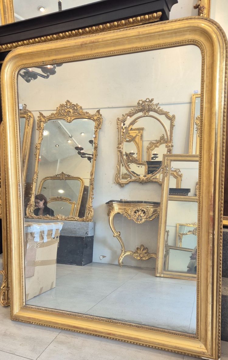 Spiegel Louis Philippe Vergoldung Blattgold