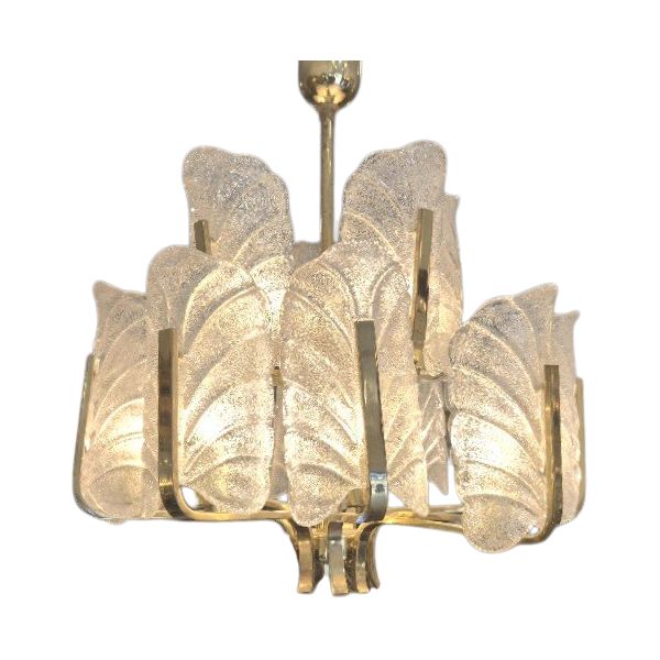 Lustre Orrefors designer carl-fagerluz 15 lumieres