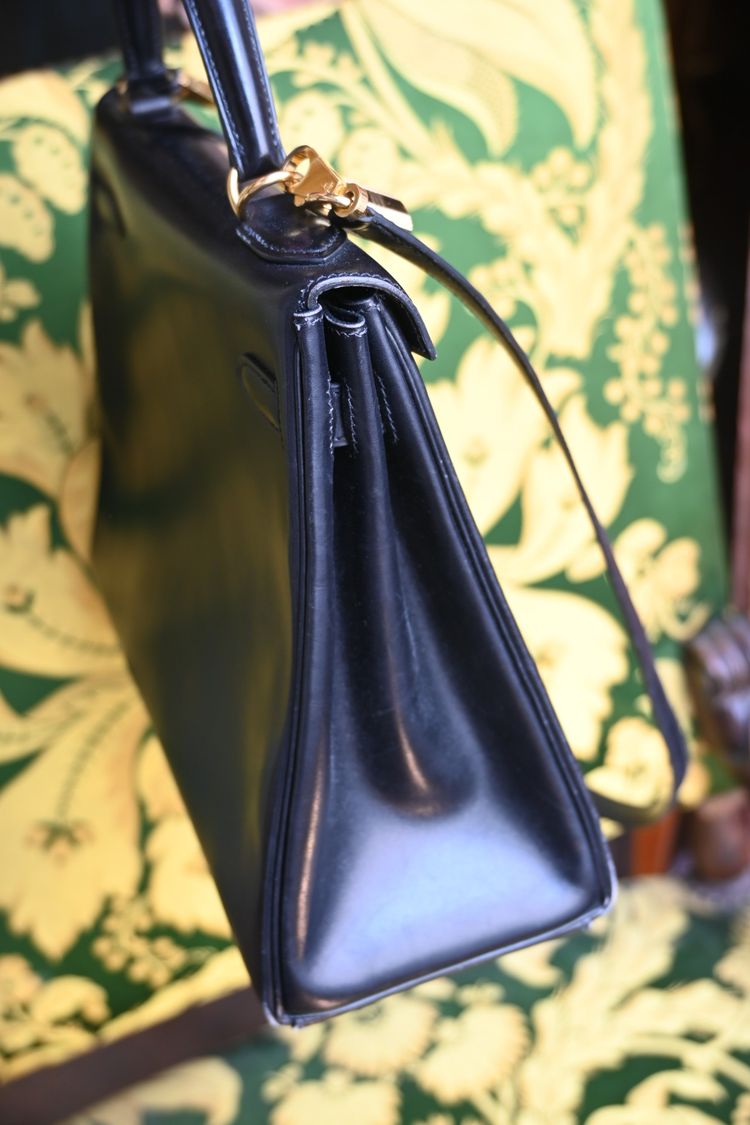 Hermès , Tasche kelly box schwarz