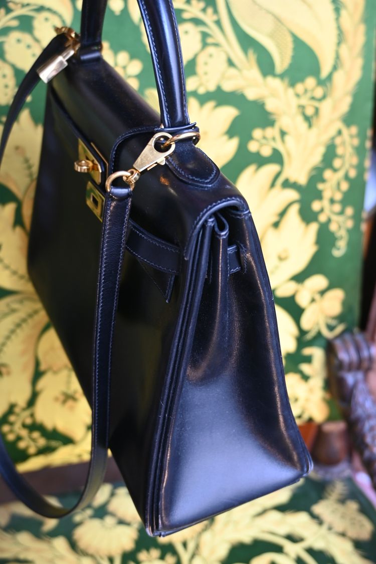 Hermès , Tasche kelly box schwarz