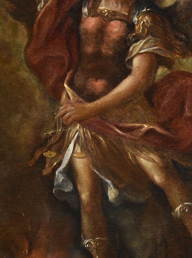 Der siegreiche Erzengel Michael, römischer Maler des 17. bis 18. Jahrhunderts