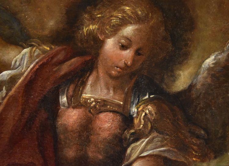 Der siegreiche Erzengel Michael, römischer Maler des 17. bis 18. Jahrhunderts