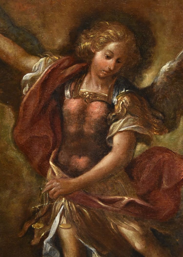 Der siegreiche Erzengel Michael, römischer Maler des 17. bis 18. Jahrhunderts