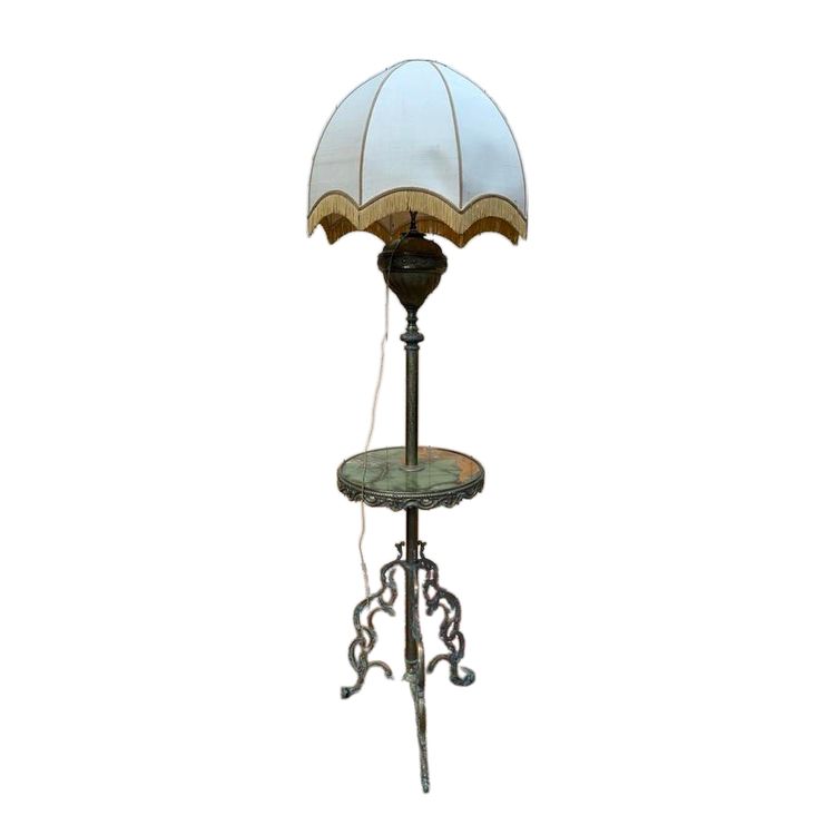 Bronze und Onyx Laternenpfahl von Napoleon III Style