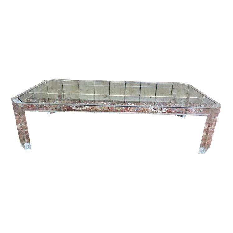 Table basse en altuglas et verre