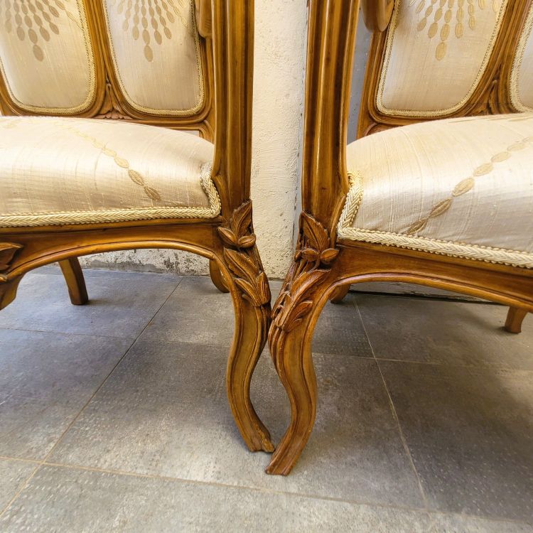Paire de fauteuils art nouveau, début XXème siècle