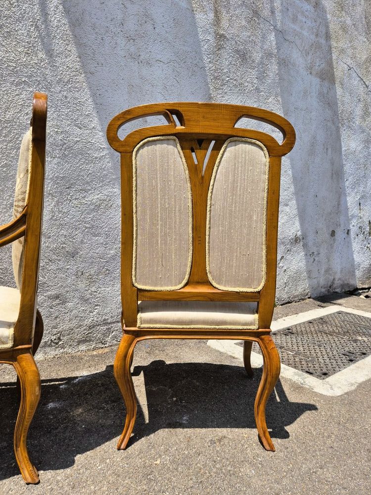 Paire de fauteuils art nouveau, début XXème siècle