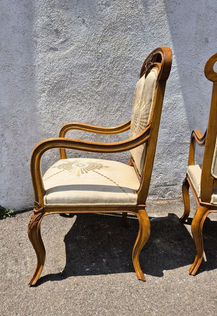 Paire de fauteuils art nouveau, début XXème siècle