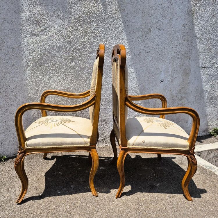 Paire de fauteuils art nouveau, début XXème siècle
