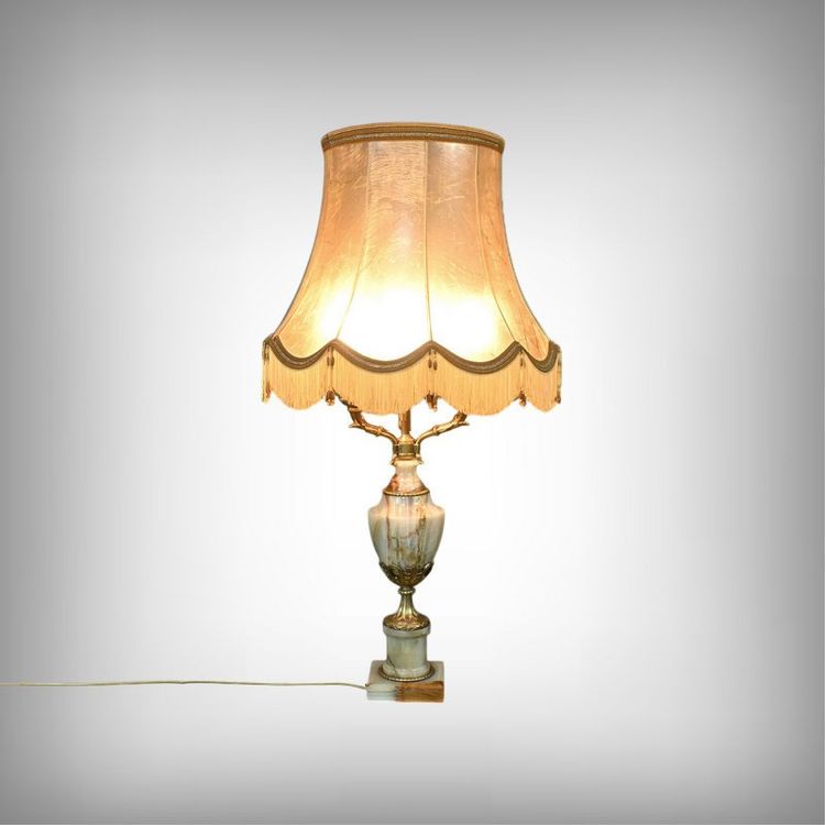 Bedeutende Lampe aus Onyx und Bronze, Stil Louis XVI - 20.