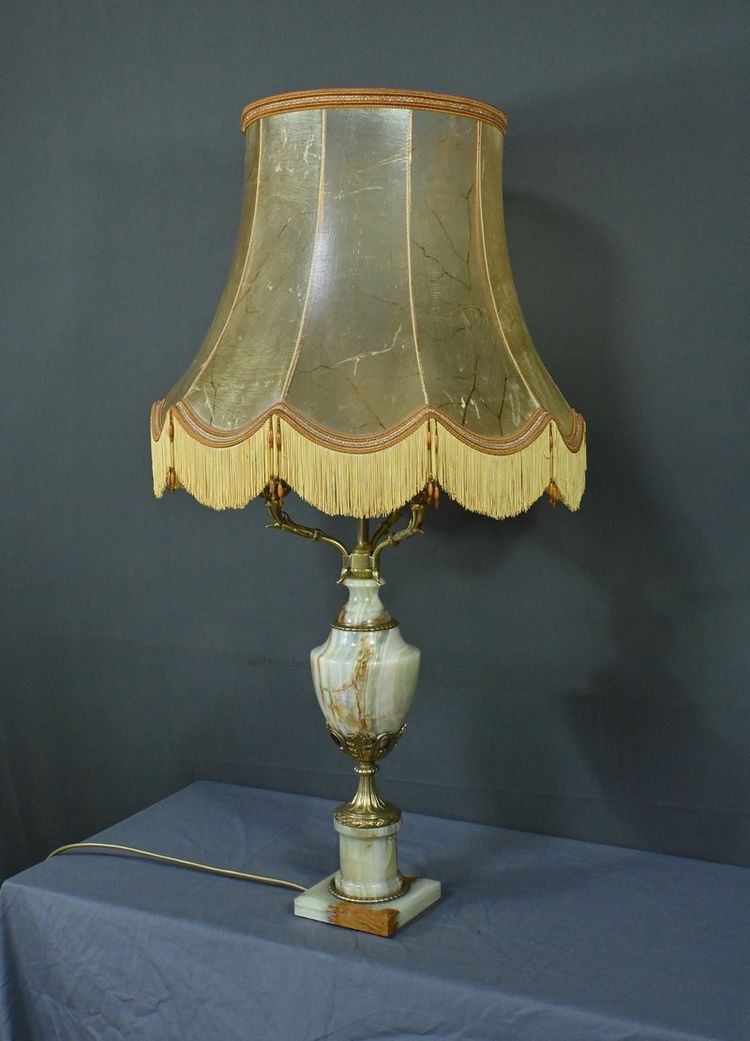 Bedeutende Lampe aus Onyx und Bronze, Stil Louis XVI - 20.
