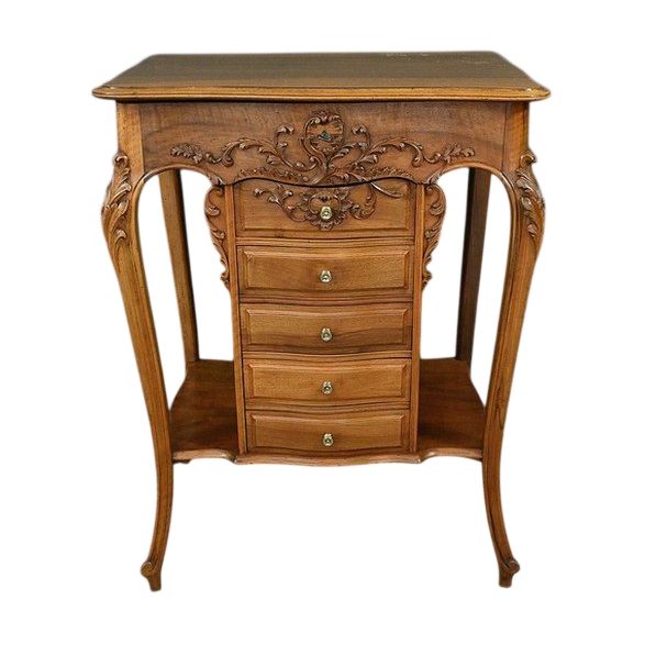 Walnut coffee table, Louis XV style - Early 20th century