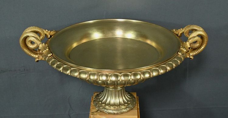 Große Schale aus Bronze und Marmor, Epoche Empire - Anfang 19.