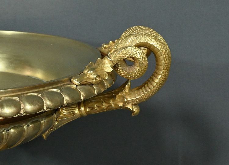Große Schale aus Bronze und Marmor, Epoche Empire - Anfang 19.
