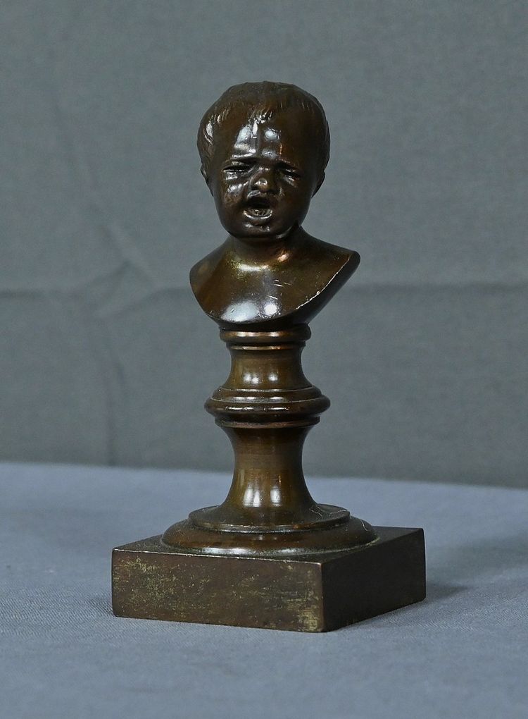 Statuette en Bronze « Jean qui pleure » d’après J-A. Houdon – Fin XIXe