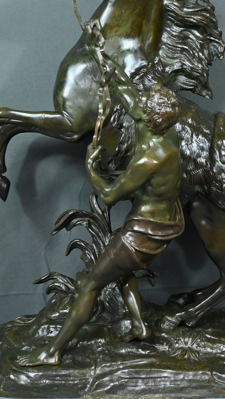 Large bronze "Le Cheval de Marly" after Coustou - Early 20th century