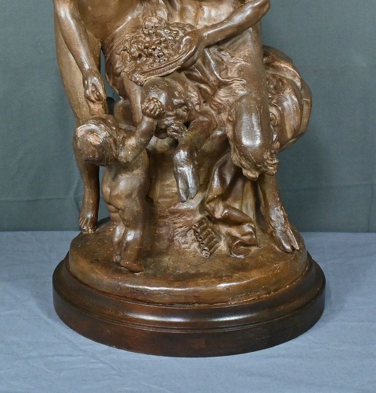 Terrakotta-Skulptur "Die Familie des Fauns" nach Clodion - Ende 19.