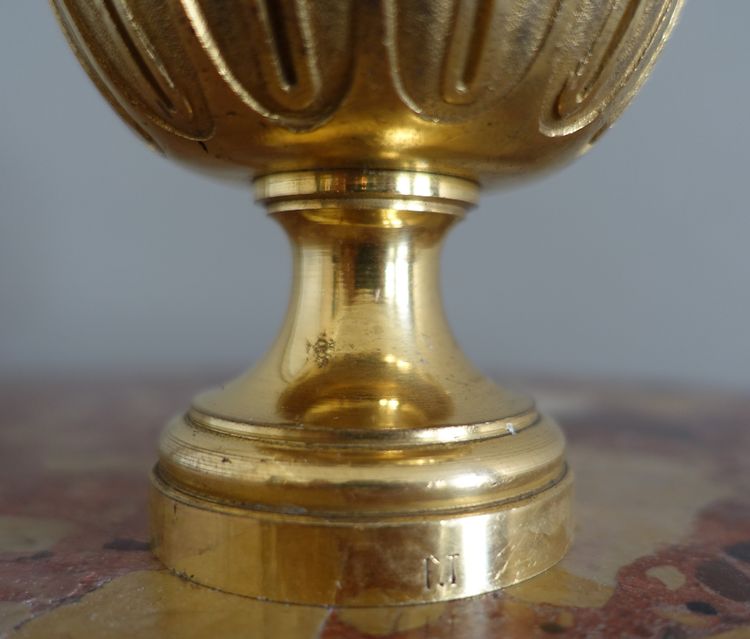 Kugel eines Schlosstreppengeländers aus vergoldeter Bronze - Stil Louis XVI Empire - Maison Fontaine